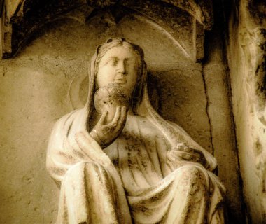 Reims Fransa'daki Notre Dame Katedrali