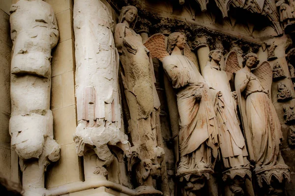 Vista Della Cattedrale Notre Dame Reims Francia — Foto Stock