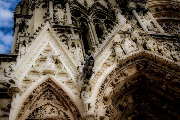 Vista Catedral Notre Dame Reims Francia — Foto de Stock