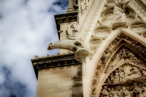 Pohled Katedrálu Notre Dame Reims Francii — Stock fotografie