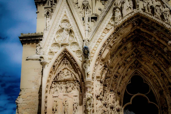 Vista Della Cattedrale Notre Dame Reims Francia — Foto Stock