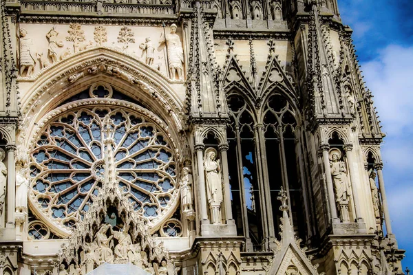 Vista Catedral Notre Dame Reims Francia — Foto de Stock