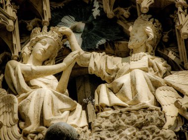 Reims Fransa'daki Notre Dame Katedrali
