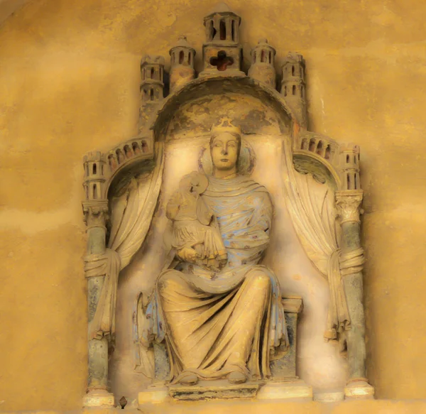 Vista Catedral Notre Dame Reims França — Fotografia de Stock