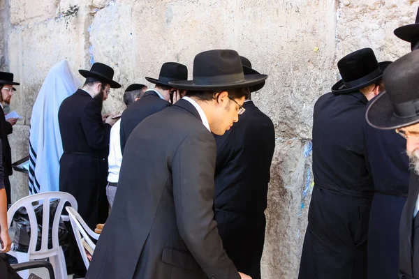 Jerusalem Srail Mayıs 2018 Bilinmeyenli Insanlar Açık Batı Dua Eski — Stok fotoğraf