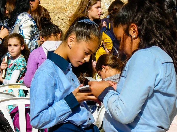 Jerusalem Israel May 2018 Unknowns Women Praying Front Western Wall — Stock Photo, Image
