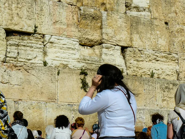 Gerusalemme Israele Maggio 2018 Donne Sconosciute Che Pregano Davanti Muro — Foto Stock