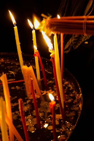 Lighting Candles Church Holy Sepulcher Old City Jerusalem — Stock Photo, Image