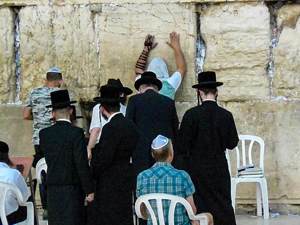 Jerusalem Israel May 2018 Unknowns People Praying Front Western Wall — Stock Photo, Image