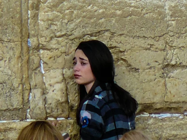 Jerusalem Israel May 2018 Unknowns People Praying Front Western Wall — Stock Photo, Image