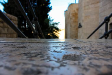 Kudüs İsrail 17 Mayıs 2018 Eski Kudüs şehri, Yahudi Mahallesi sokak görünümü