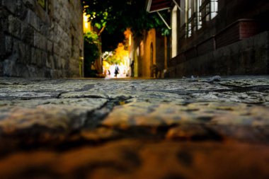 Kudüs İsrail 17 Mayıs 2018 Eski Kudüs şehri, Yahudi Mahallesi sokak görünümü