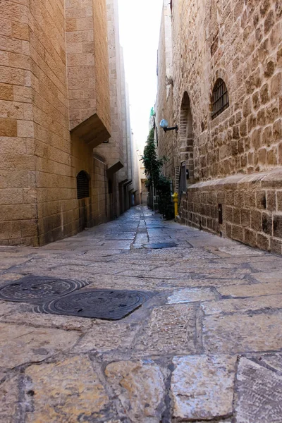 Jerusalén Israel Mayo 2018 Vista Calle Ciudad Vieja Jerusalén Barrio —  Fotos de Stock