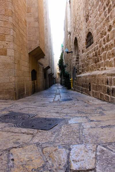 Иерусалим Израиль Май 17, 2018 Вид на улицу Старого города Иерусалима в еврейском квартале
