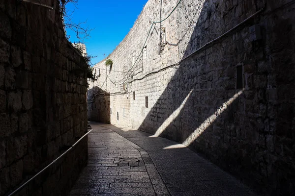 Jerusalem Israel Mai 2018 Blick Auf Die Straße Der Altstadt — Stockfoto