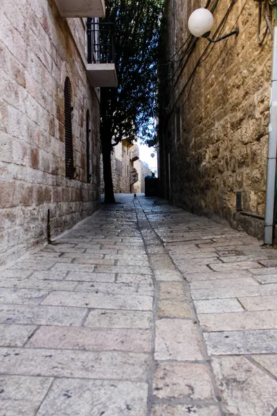 耶路撒冷以色列2018年5月17日在犹太处所的耶路撒冷老城街道的看法 — 图库照片