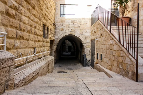 Jerusalén Israel Mayo 2018 Vista Calle Ciudad Vieja Jerusalén Barrio —  Fotos de Stock