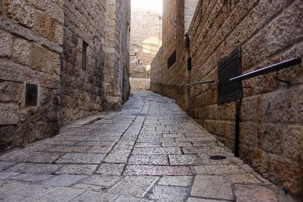 2018 日イスラエル エルサレム ユダヤ人の四分の一のエルサレム旧市街の町並み — ストック写真