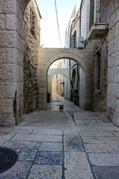 Jerusalén Israel Mayo 2018 Vista Calle Ciudad Vieja Jerusalén Barrio — Foto de Stock