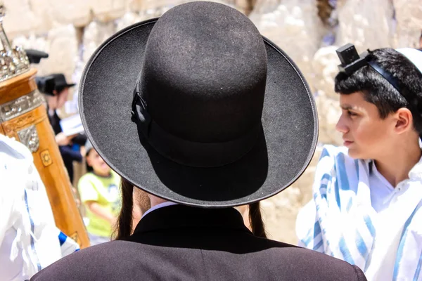 Jerusalém Israel Maio 2018 Vista Uma Cerimônia Religiosa Com Pessoas — Fotografia de Stock