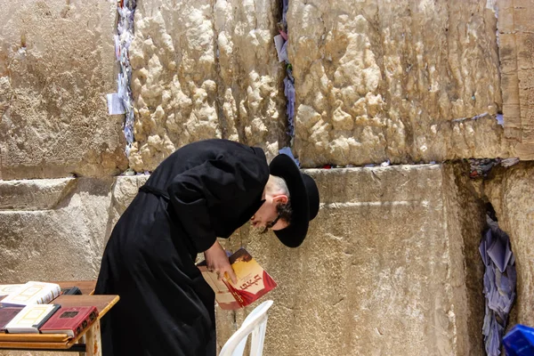 Jerusalem Israel Mai 2018 Blick Auf Einen Unbekannten Religiösen Orthodoxen — Stockfoto