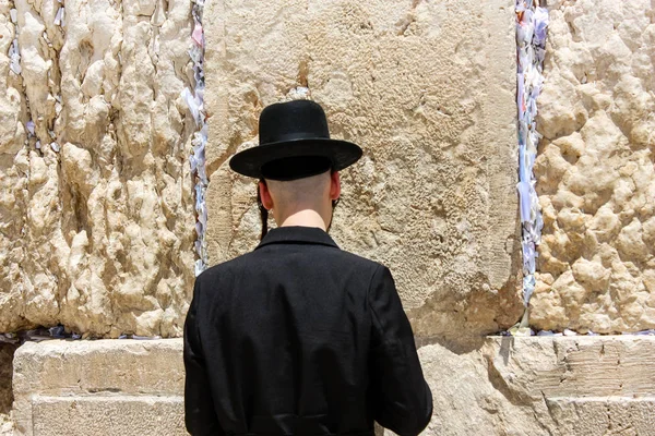 Jerusalem Israel May 2018 View Unknown Religious Orthodox Jew Praying — Stock Photo, Image