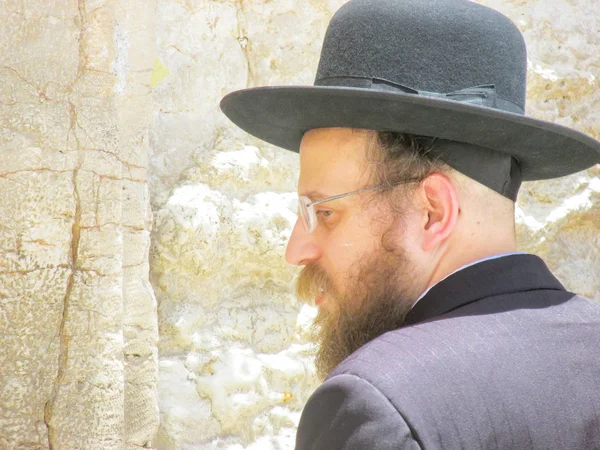 Jerusalem Israel Maj 2018 Visa Okänd Religiösa Ortodox Jude Framför — Stockfoto