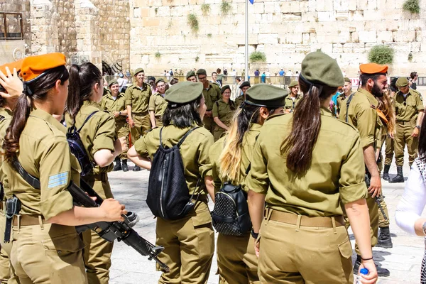 Jerusalén Israel Mayo 2018 Vista Una Ceremonia Fraternidad Soldados Israelíes — Foto de Stock