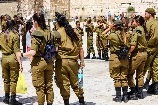 Jerusalén Israel Mayo 2018 Vista Una Ceremonia Fraternidad Soldados Israelíes — Foto de Stock