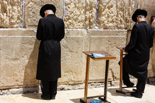 Jerusalén Israel Mayo 2018 Vista Incógnitas Religiosas Judíos Ortodoxos Ortodoxos — Foto de Stock