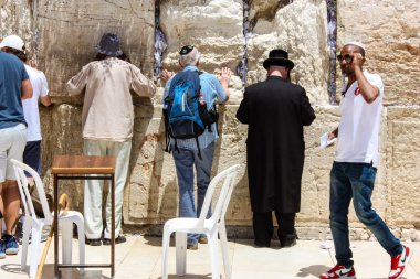 Kudüs İsrail 21 Mayıs 2018 görüntülemek açık dua bilinmeyenli halkı Batı Kudüs eski şehri akşam duvar