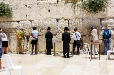 Kudüs İsrail 21 Mayıs 2018 görüntülemek açık dua bilinmeyenli halkı Batı Kudüs eski şehri akşam duvar