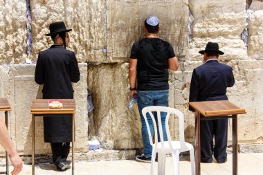 Kudüs İsrail 21 Mayıs 2018 görüntülemek açık dua bilinmeyenli halkı Batı Kudüs eski şehri akşam duvar