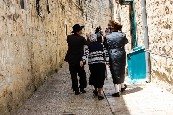 Иерусалим Израиль Май 2018 Вид Улицу Старого Города Иерусалима Еврейском — стоковое фото