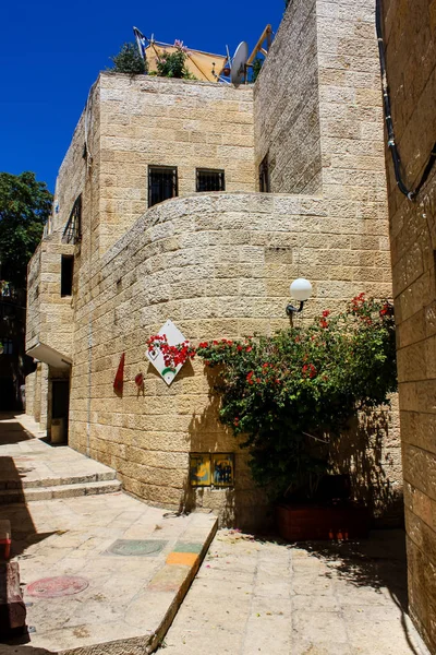 Jerusalén Israel Mayo 2018 Vista Calle Ciudad Vieja Jerusalén Barrio — Foto de Stock