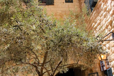 Kudüs İsrail 21 Mayıs 2018 Eski Kudüs şehri akşam Yahudi Mahallesi sokak görünümü