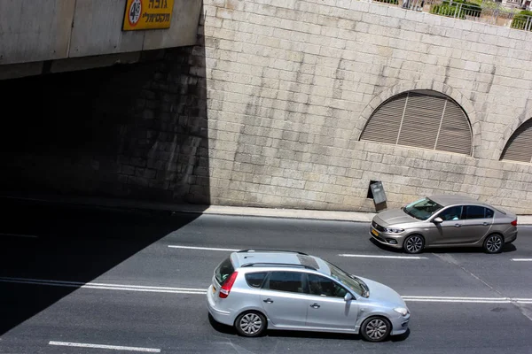 Jerusalem Israel May 2018 View Traffic Circulation Yafo Street Morning — Stock Photo, Image