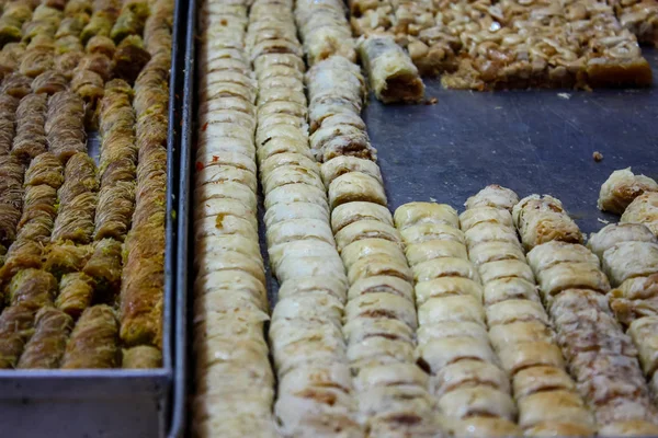 Jerusalem Israel May 2018 Closeup Various Pastries Sold Market Jerusalem — Stock Photo, Image