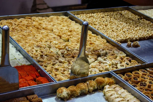 Jerusalém Israel Maio 2018 Encerramento Vários Doces Vendidos Mercado Jerusalém — Fotografia de Stock