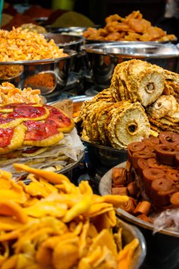 Kudüs İsrail 24 Mayıs 2018 çeşitli Kuruyemiş Closeup lehimlemek içinde çarşı Kudüs İsrail