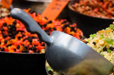 Kudüs İsrail 24 Mayıs 2018 çeşitli Kuruyemiş Closeup lehimlemek içinde çarşı Kudüs İsrail