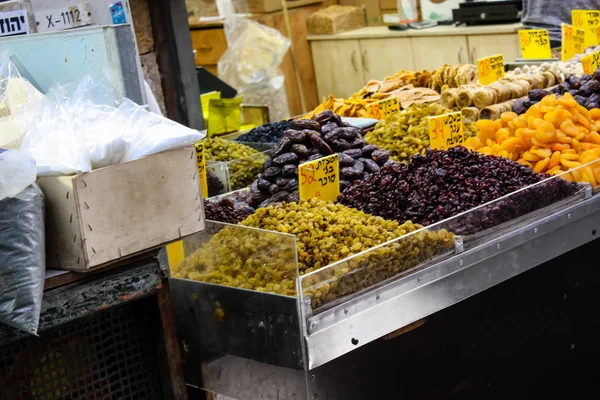 Jeruzalem Israël Mei 2018 Close Van Diverse Specerijen Verkocht Markt — Stockfoto
