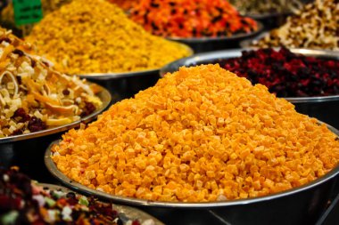 Kudüs İsrail 24 Mayıs 2018 çeşitli Kuruyemiş Closeup lehimlemek içinde çarşı Kudüs İsrail