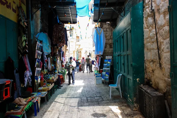 Jerusalem Israel May 2018 View Unknowns People Walking David Street — Stock Photo, Image