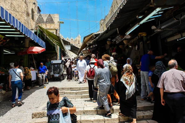 Gerusalemme Israele Maggio 2018 Veduta Persone Sconosciute Che Camminano David — Foto Stock