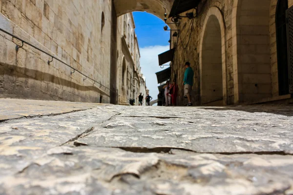 Jerusalén Israel Mayo 2018 Vista Gente Desconocida Caminando Calle David — Foto de Stock