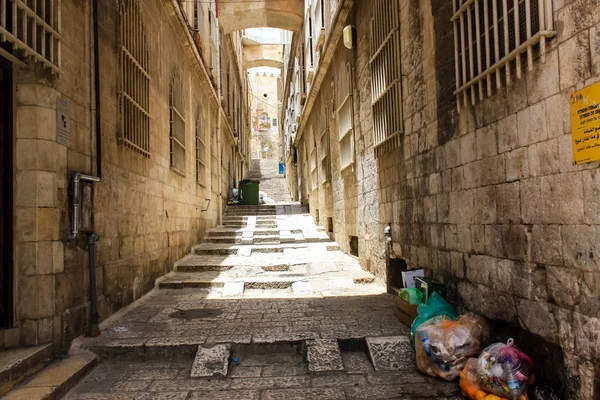 Jerusalem Israel May 2018 View Unknowns People Walking David Street — Stock Photo, Image