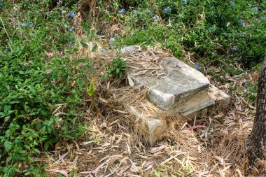 Kudüs İsrail 28 Mayıs 2018 Kudüs şehir merkezinde bir eski terk edilmiş Arap mezarlığı görünümü