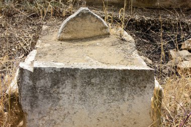 Kudüs İsrail 28 Mayıs 2018 Kudüs şehir merkezinde bir eski terk edilmiş Arap mezarlığı görünümü