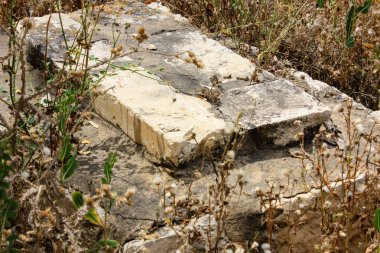 Kudüs İsrail 28 Mayıs 2018 Kudüs şehir merkezinde bir eski terk edilmiş Arap mezarlığı görünümü